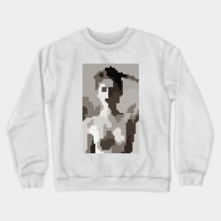 Black and White Girl (Pixel Art) 8 bit merch Crewneck Sweatshirt